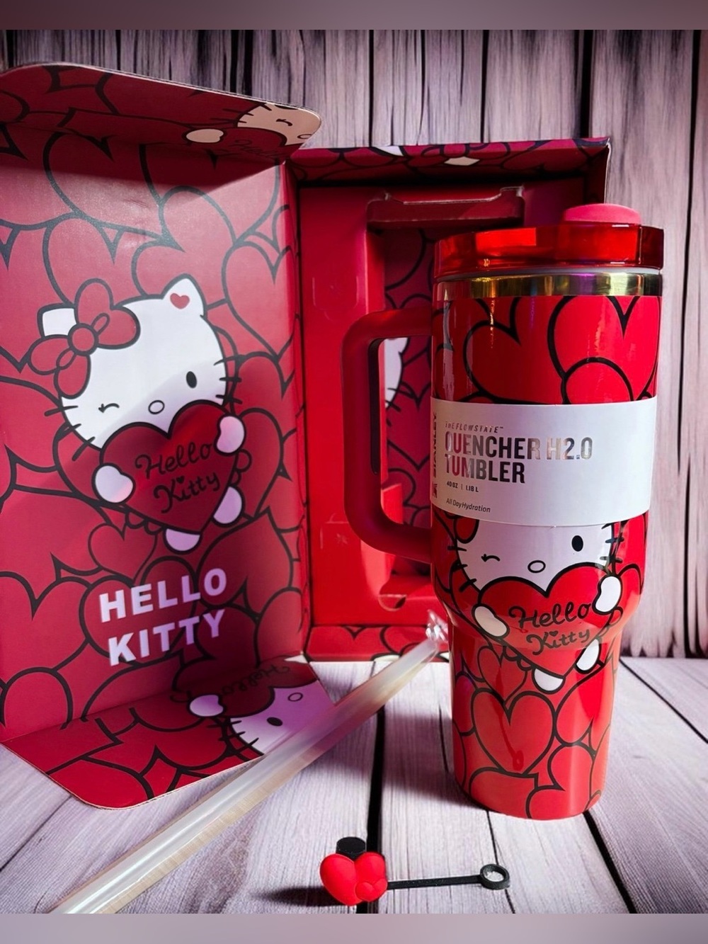 Hello Kitty Special Edition Stanley Tumbler (40 oz) Red, Gift Box, NIB.